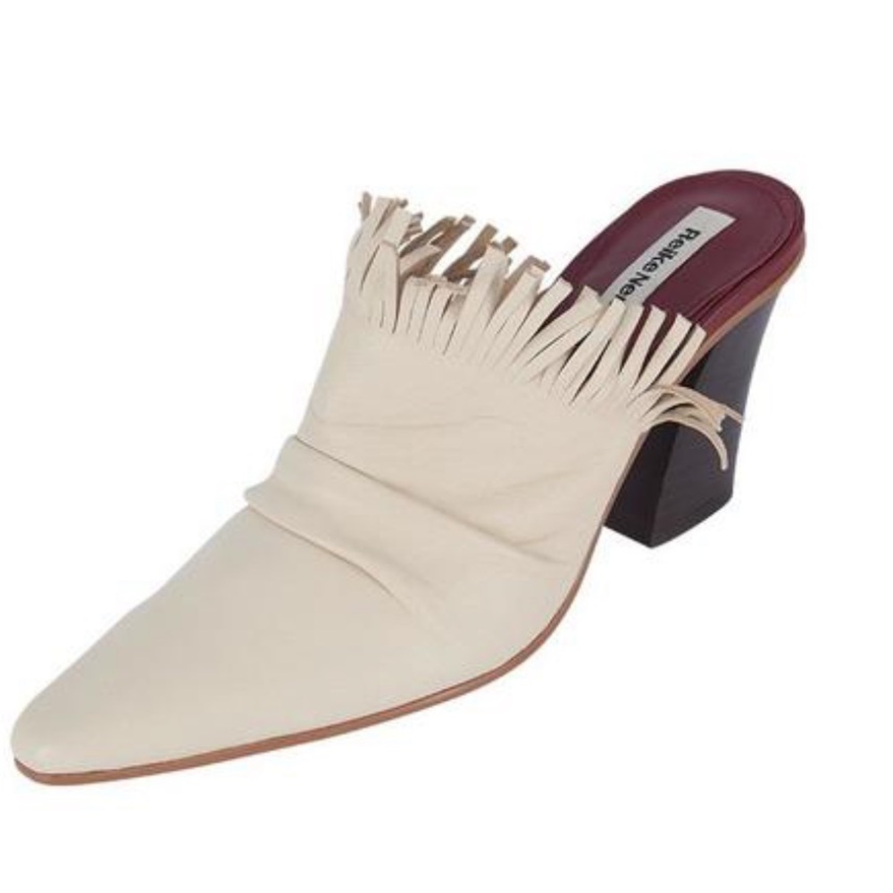 Reike Nen gorgeous fringed soft sheep leather mule.   Never worn.   Size 38 1/2